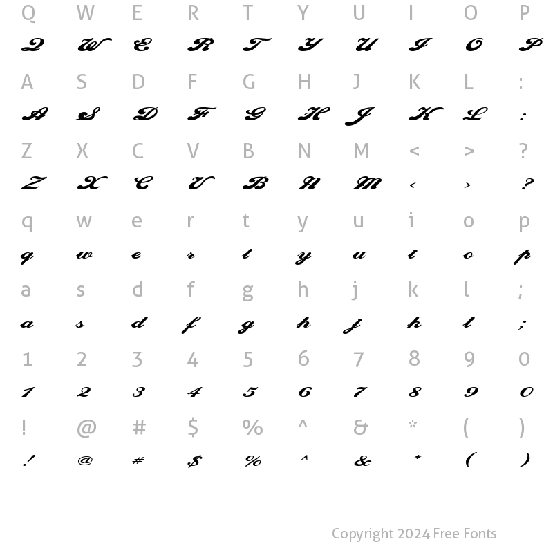 Character Map of Sweden Extended Bold