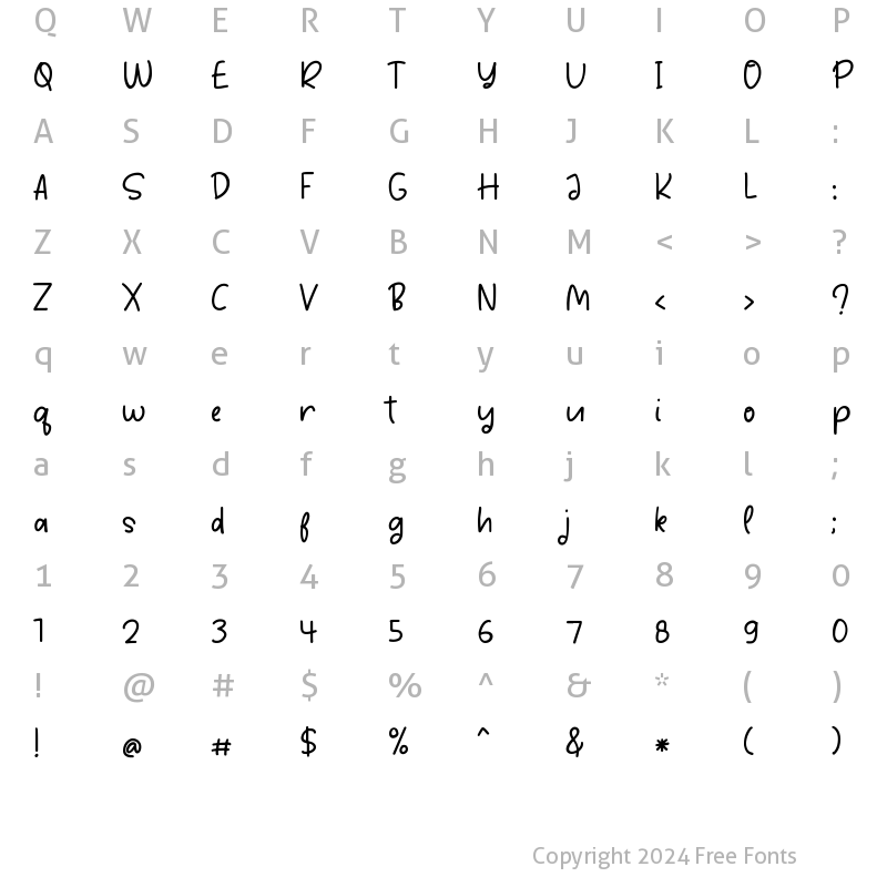 Character Map of Swedish Creme Regular