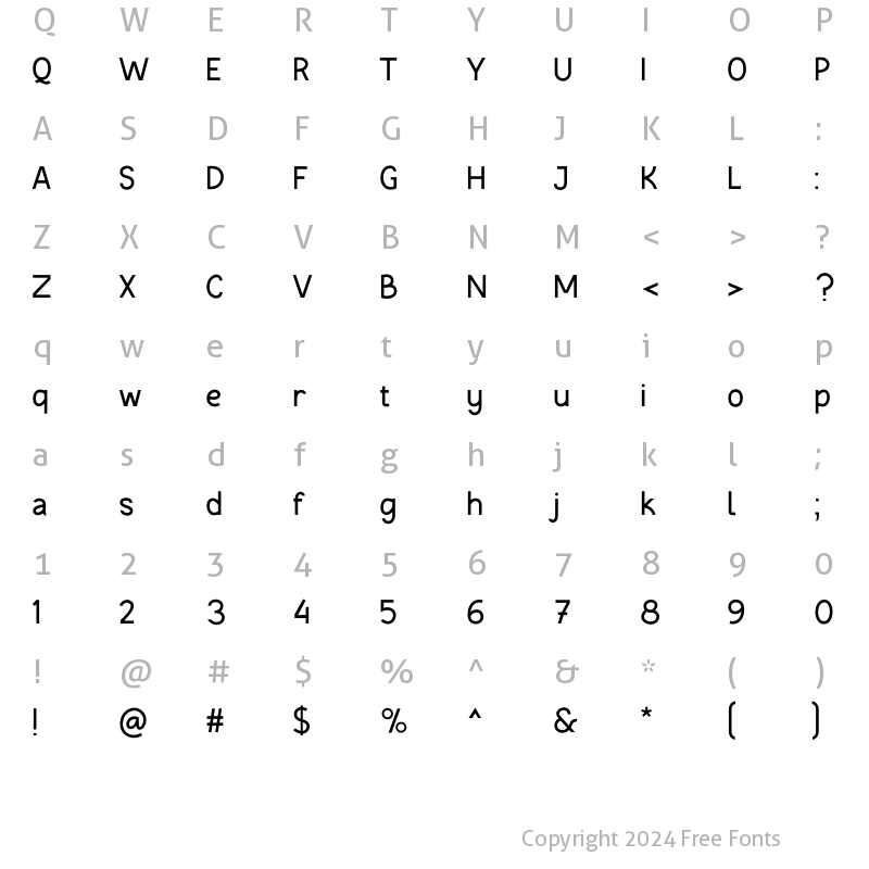 Character Map of Sweet Darling Thin