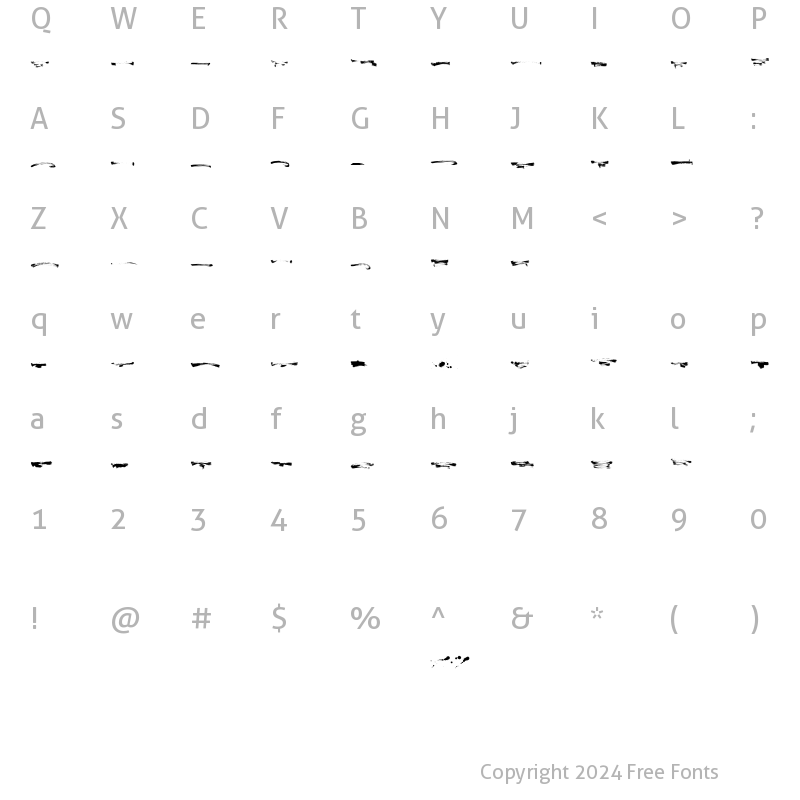 Character Map of Sweet Partner Swash Regular