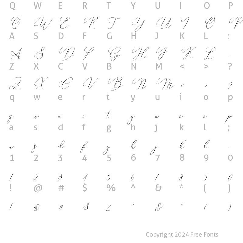 Character Map of Sweet Salssa Italic