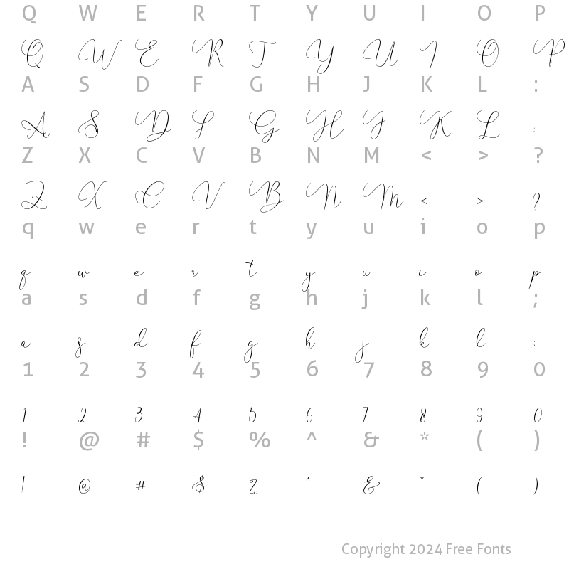 Character Map of Sweet Salssa Regular