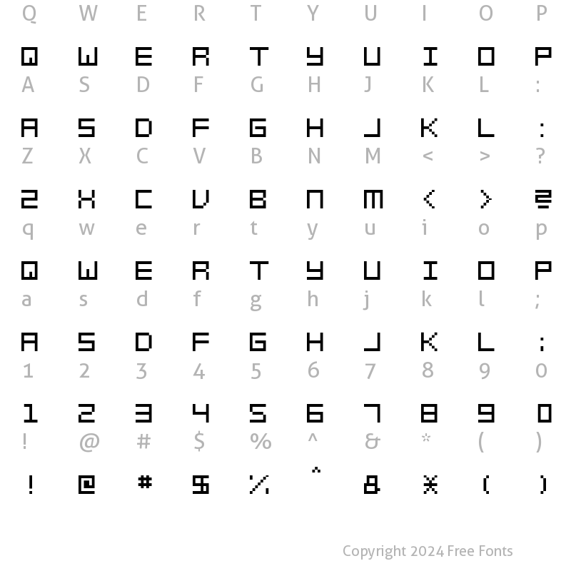 Character Map of SWF!T_v02 Regular