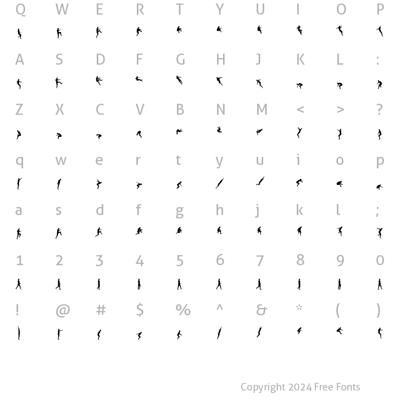 Character Map of Swifty Regular