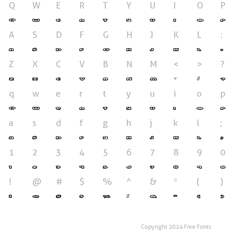 Character Map of Swinkydad Regular