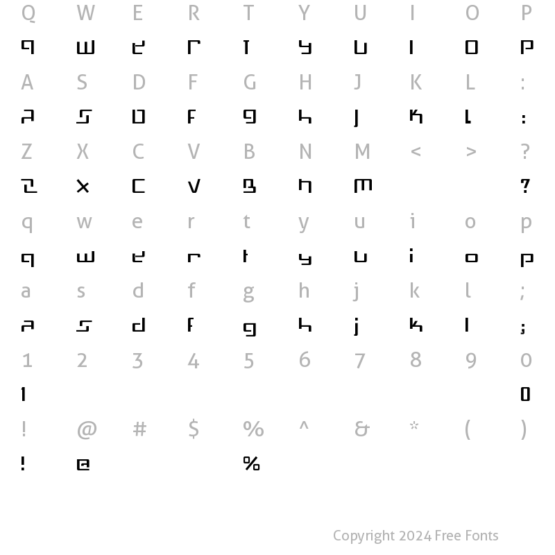 Character Map of SwissMad Regular