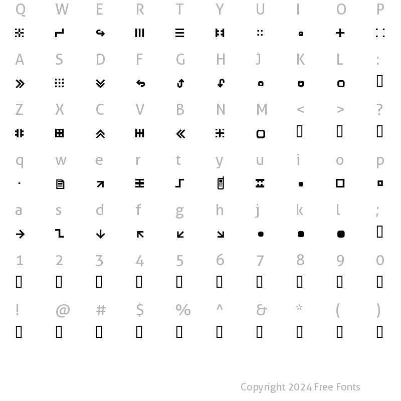 Character Map of SwiszDings Regular