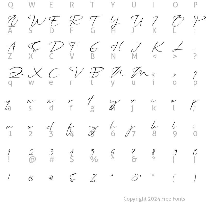 Character Map of Syabian Regular