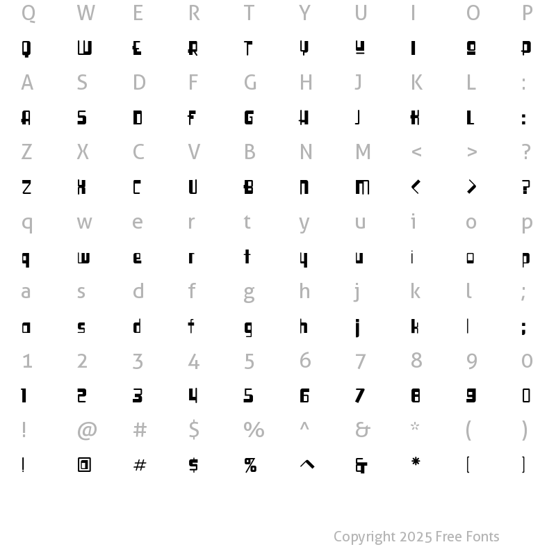 Character Map of SyllogonICG Hard Regular