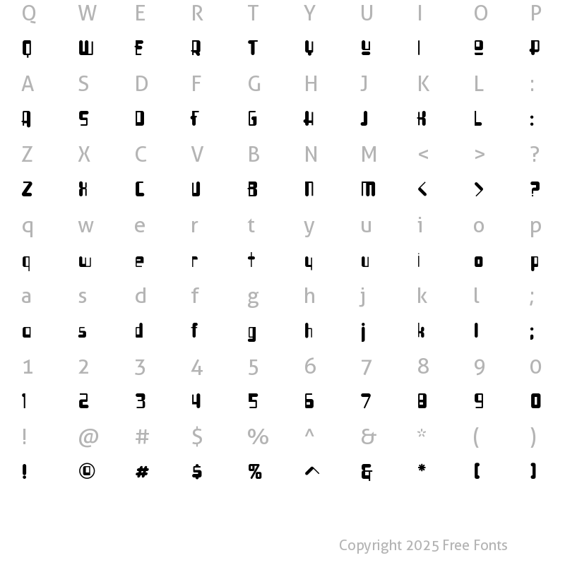 Character Map of SyllogonICG Soft Regular