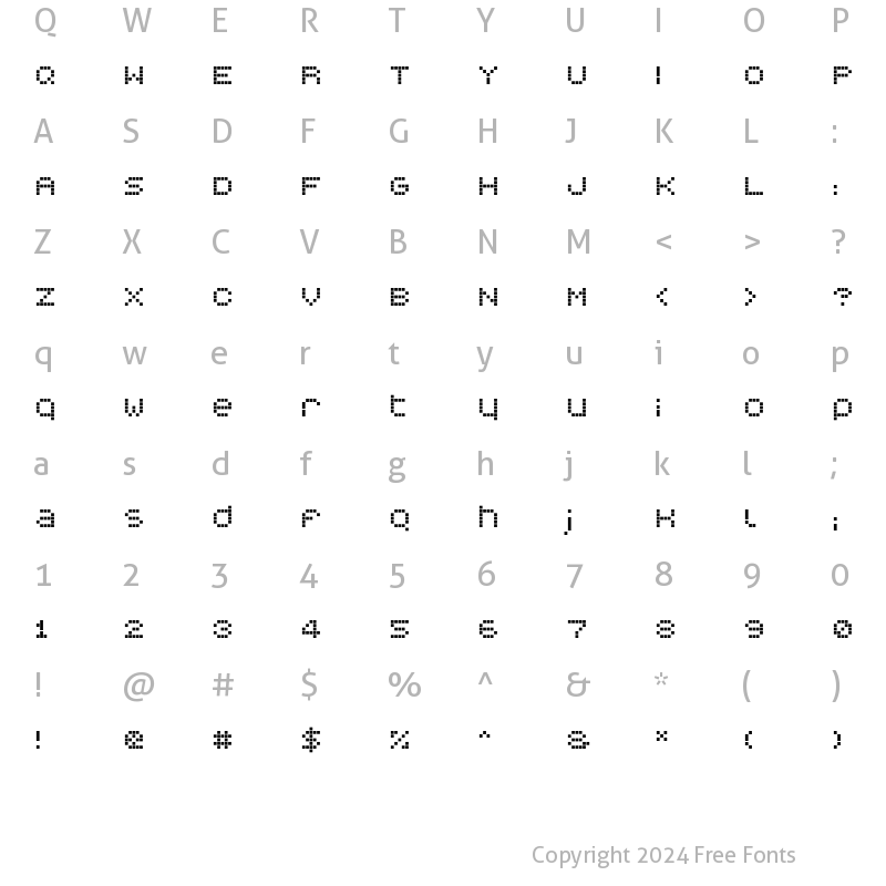 Character Map of SynkroV01 Regular