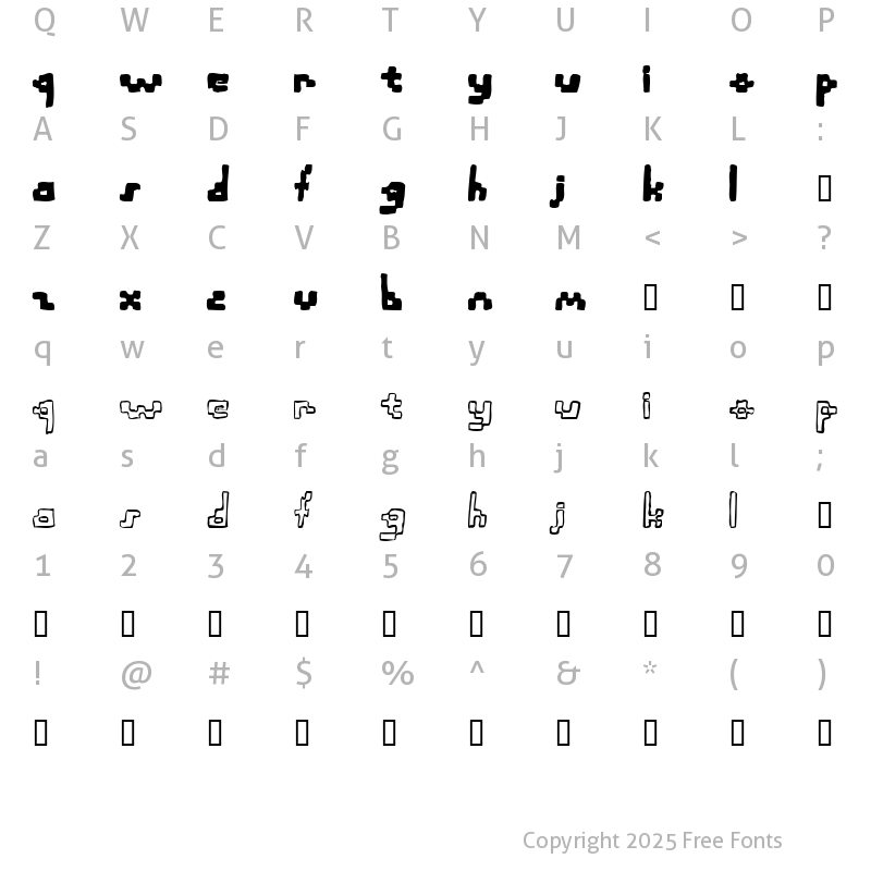 Character Map of SyntacticLower Regular