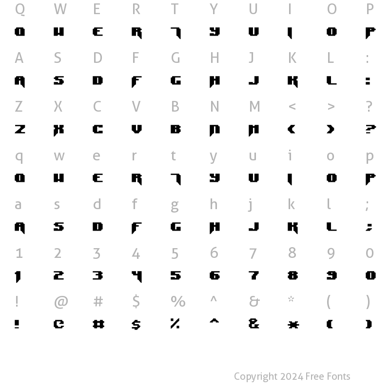 Character Map of Syntax Terror Regular