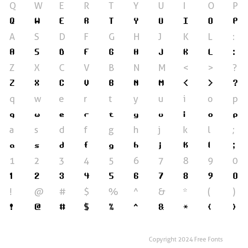 Character Map of ? Systematic TT (BRK) Regular