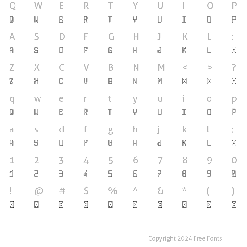 Character Map of Systemcode V2 Light