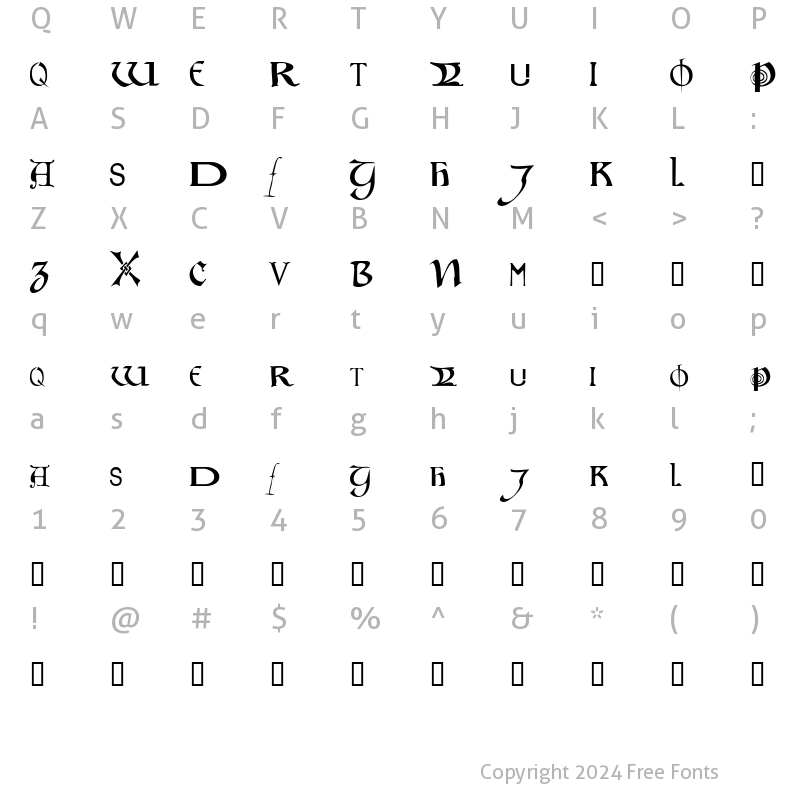 Character Map of TabaroSCapsSSK Regular