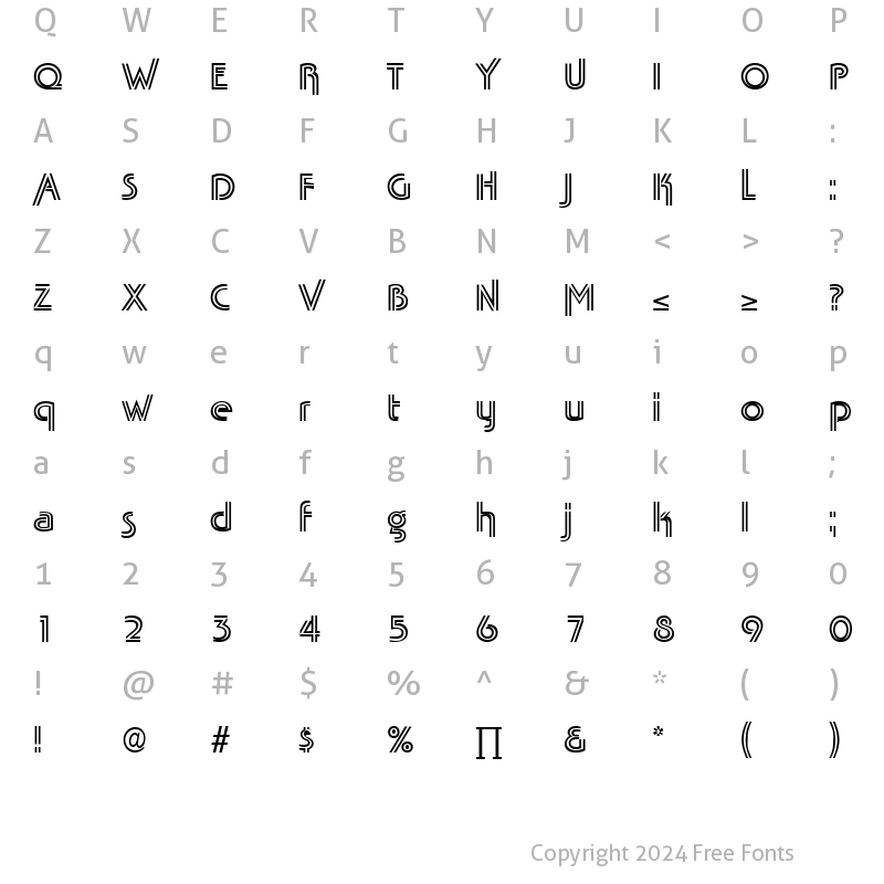 Character Map of TabascoTwin DB Medium