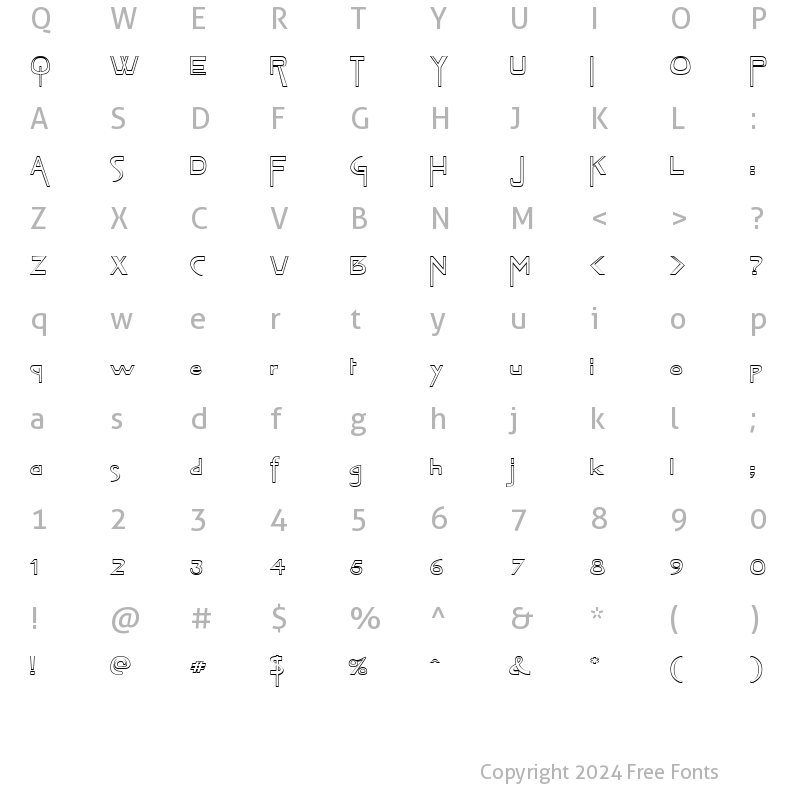 Character Map of Tablet-Hollow-Extended Normal