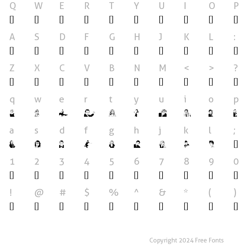 Character Map of Tabloid Two Regular