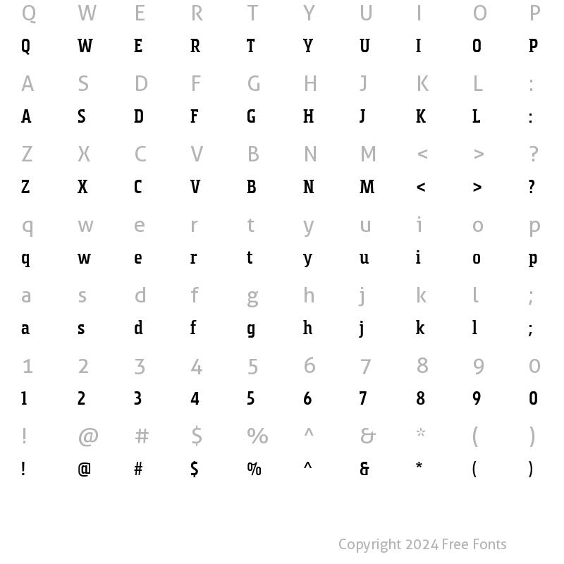 Character Map of TactSlabNew ?