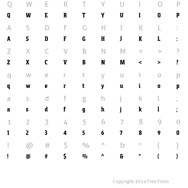 Character Map of TactSlabNew-SemiBold ?