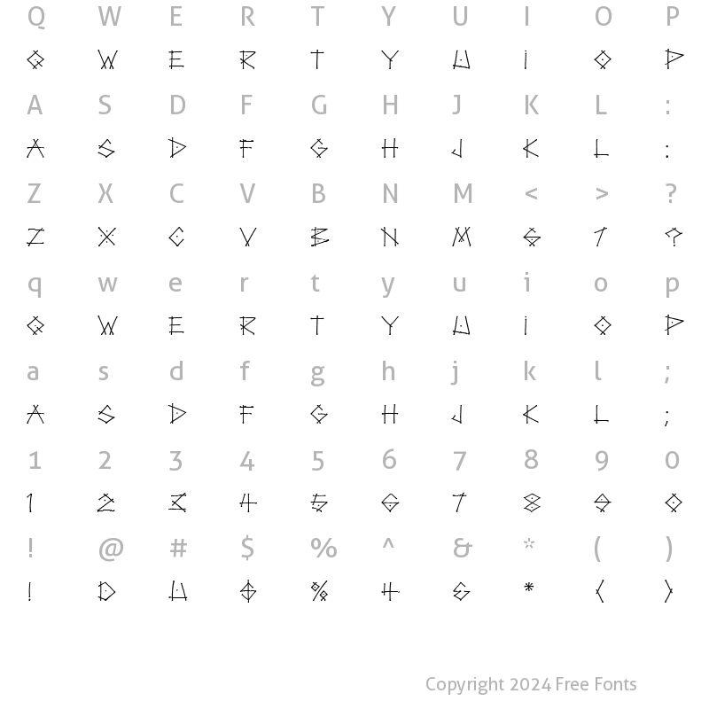 Character Map of Tag LET Plain