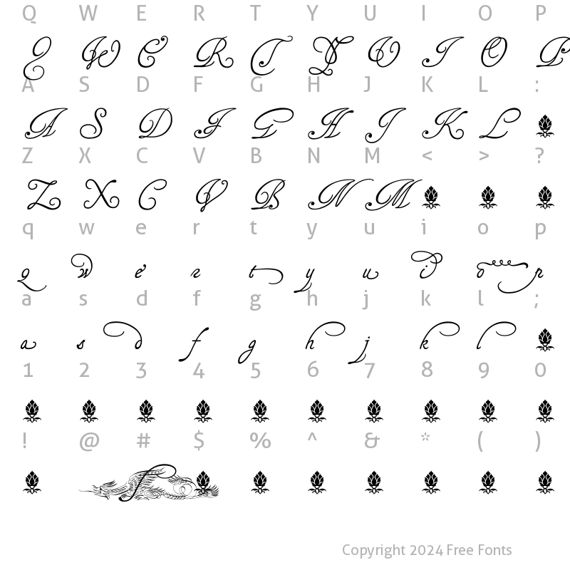 Character Map of TagettesPlus Regular