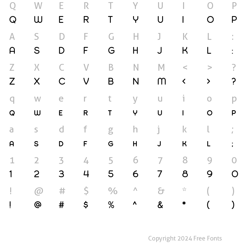 Character Map of Tailwind SC Regular