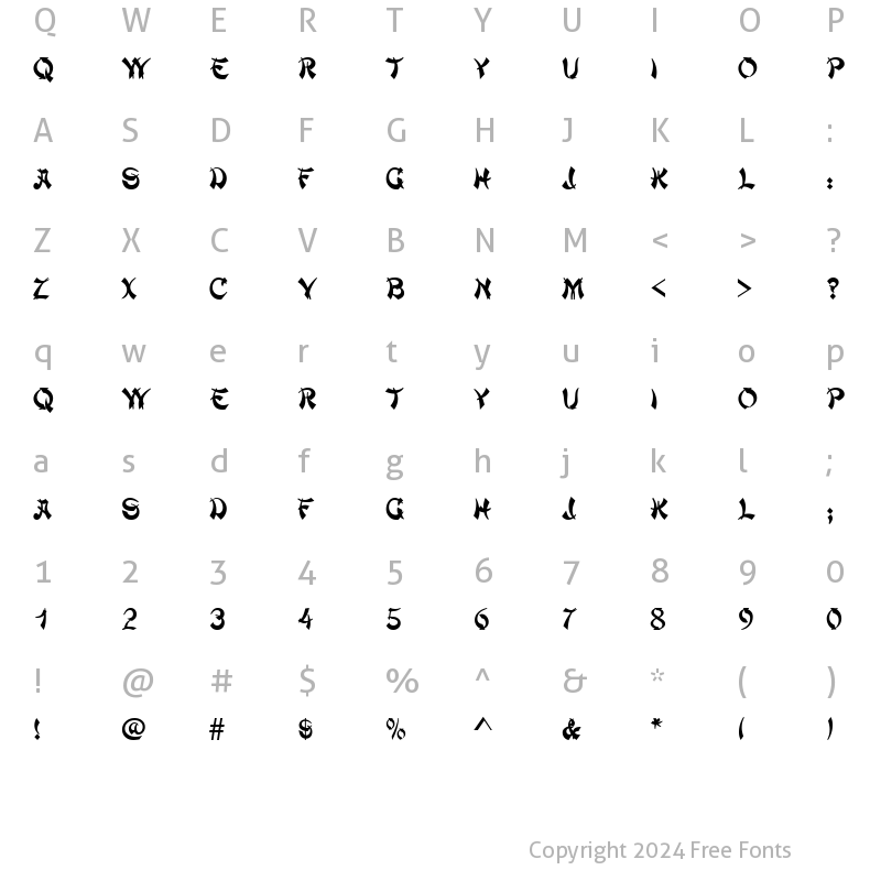 Character Map of TaipanCapsSSK Regular