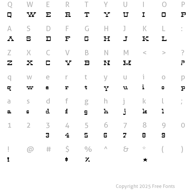Character Map of Take It Easy 4 Regular