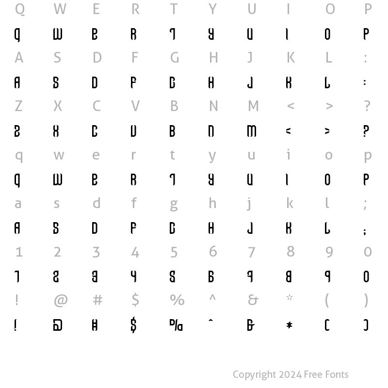 Character Map of Talismanica Regular