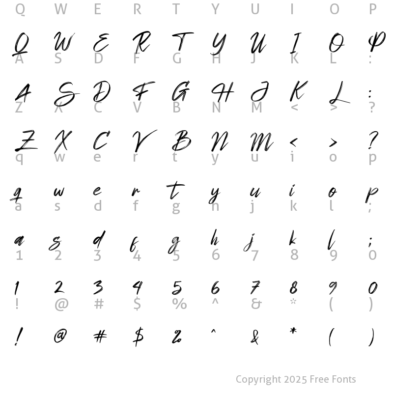 Character Map of Tametogde Regular