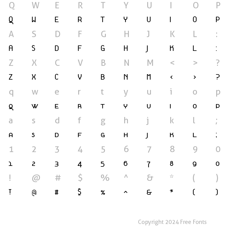 Character Map of TantalusSmallCaps Regular