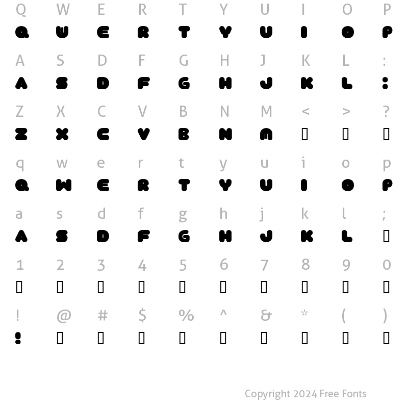 Character Map of TANTOR Regular