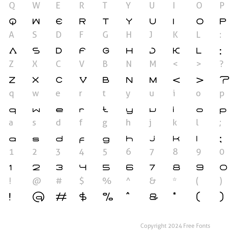 Character Map of TAOVOAS Regular