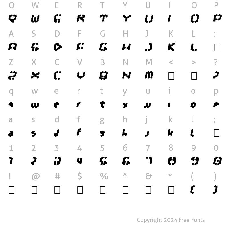 Character Map of TarmSystem Regular