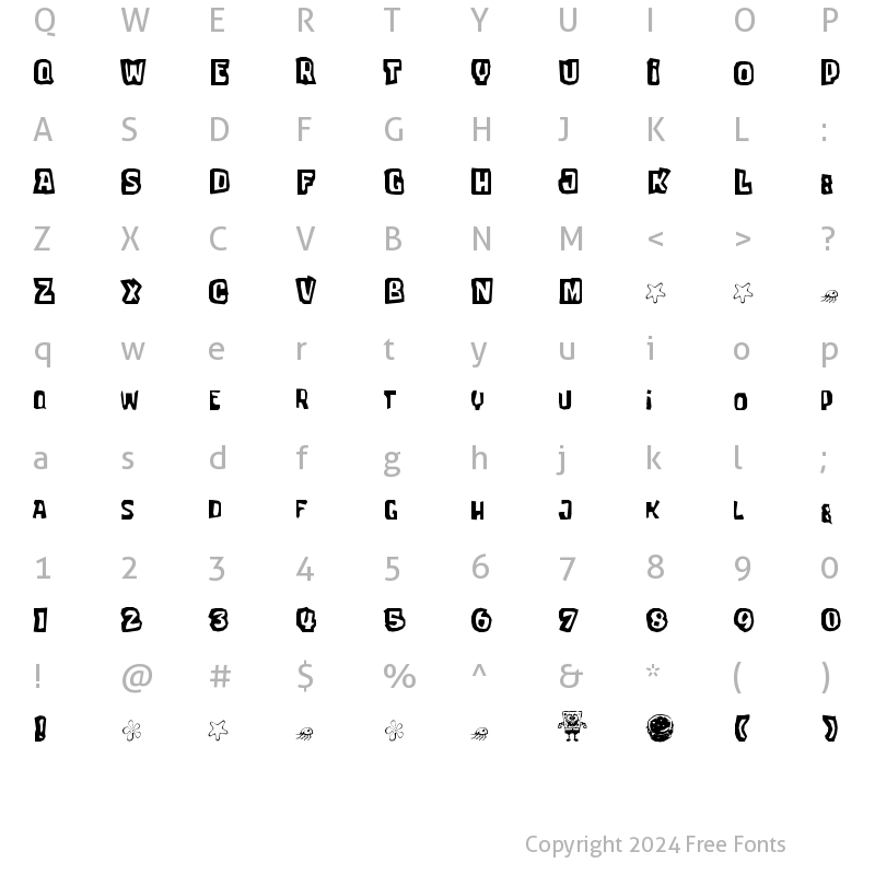 Character Map of tartarsauce_erc Regular