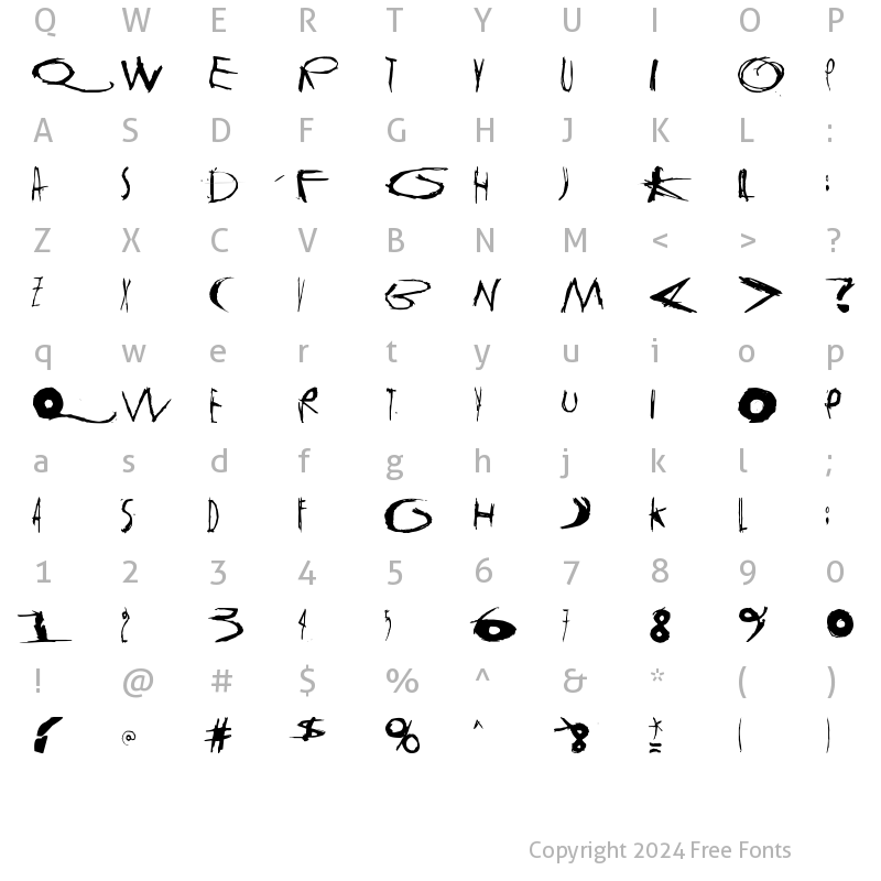 Character Map of tasapainoaisti_huimaus Regular