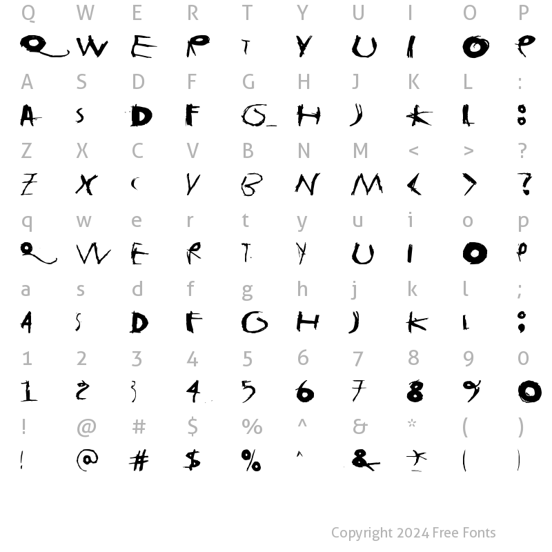 Character Map of tasapainoaisti_iso Regular