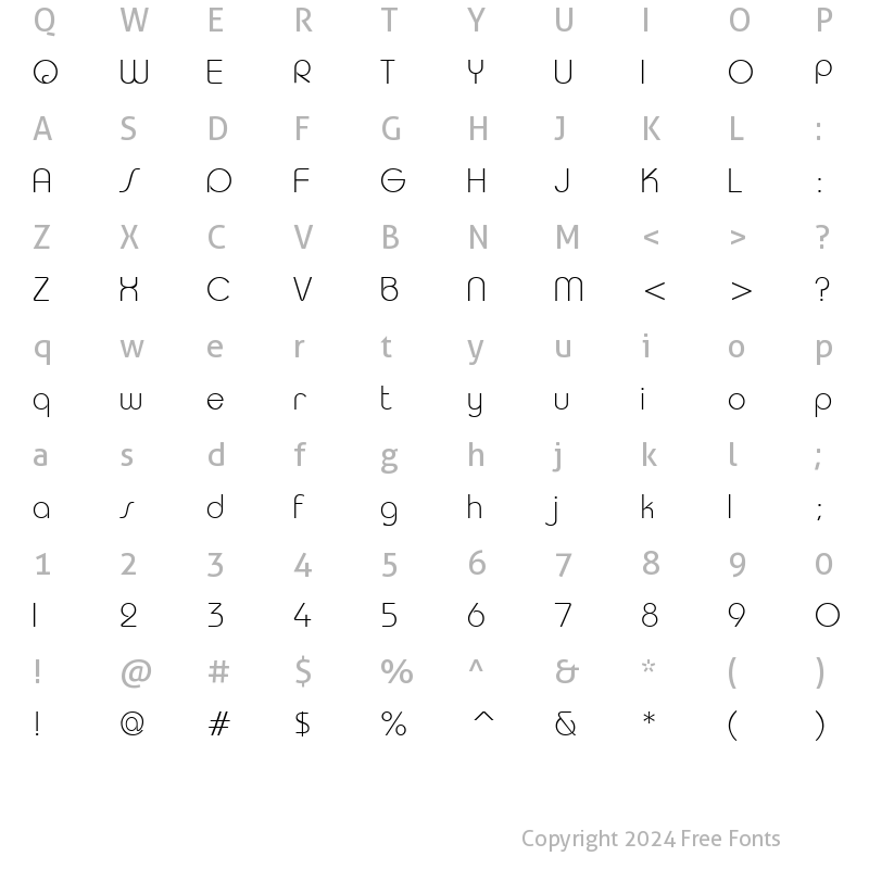 Character Map of Taurus-Light Normal