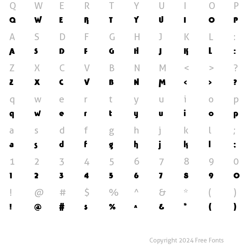 Character Map of TavridaAd Bold