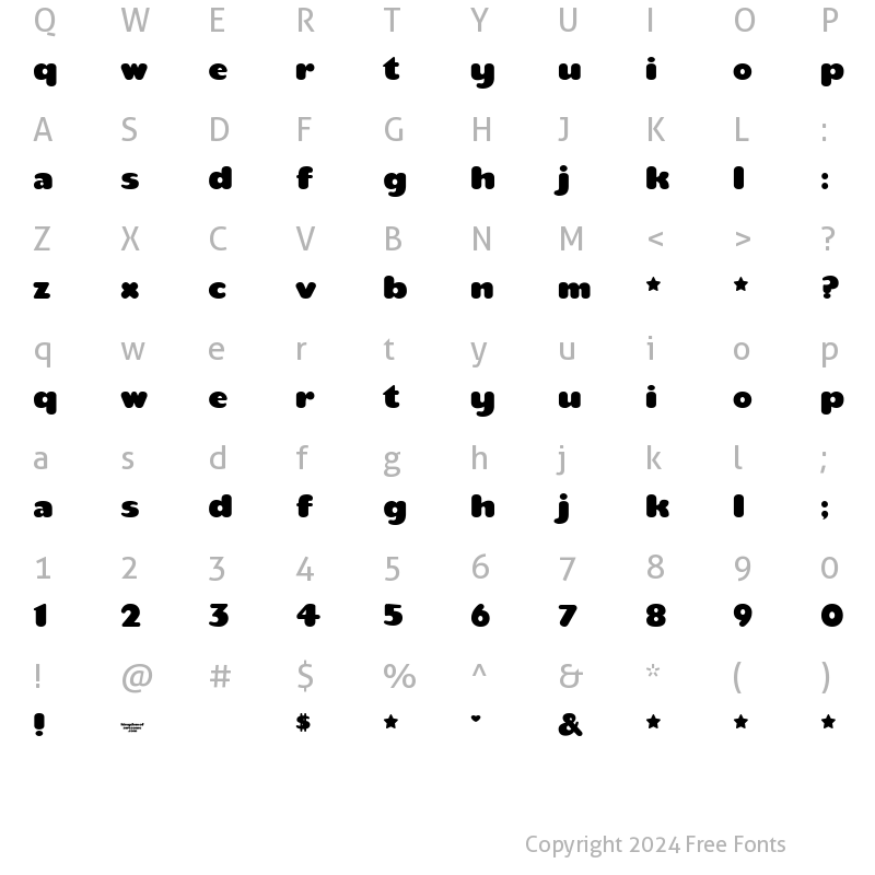 Character Map of teaspoon Regular