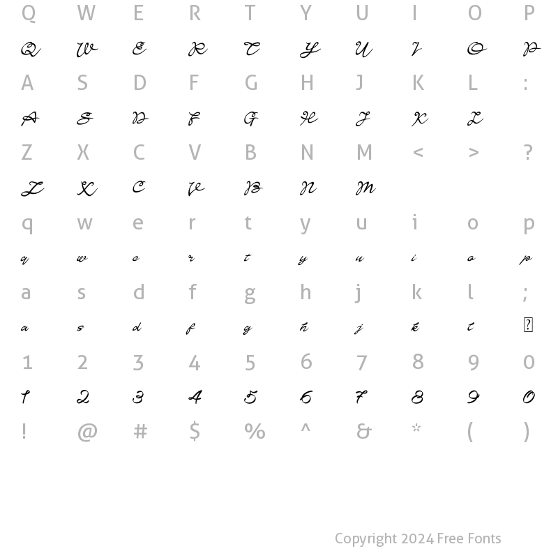 Character Map of Teatarick Regular