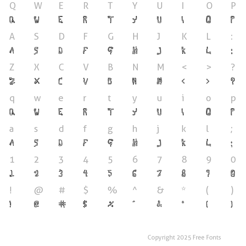 Character Map of Technetium Regular