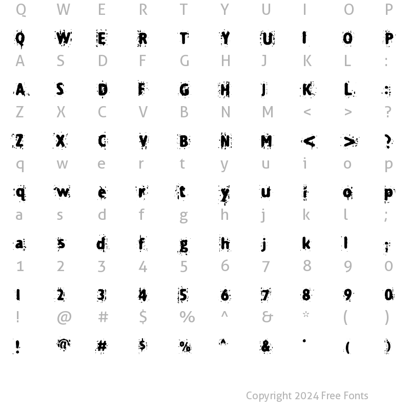 Character Map of Technine Regular