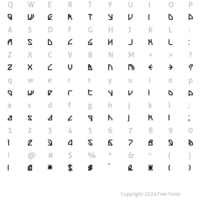 Character Map of TechstepBlack Regular