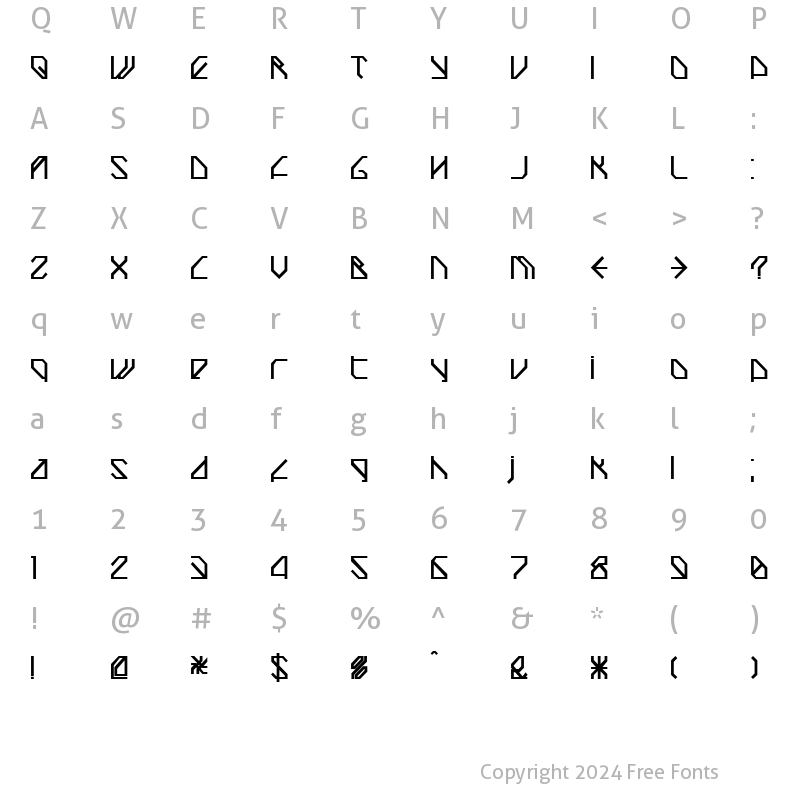 Character Map of TechstepBold Regular