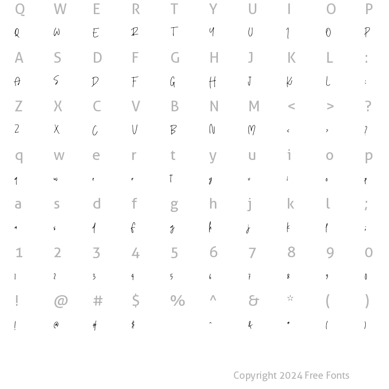 Character Map of Tedhebra Regular