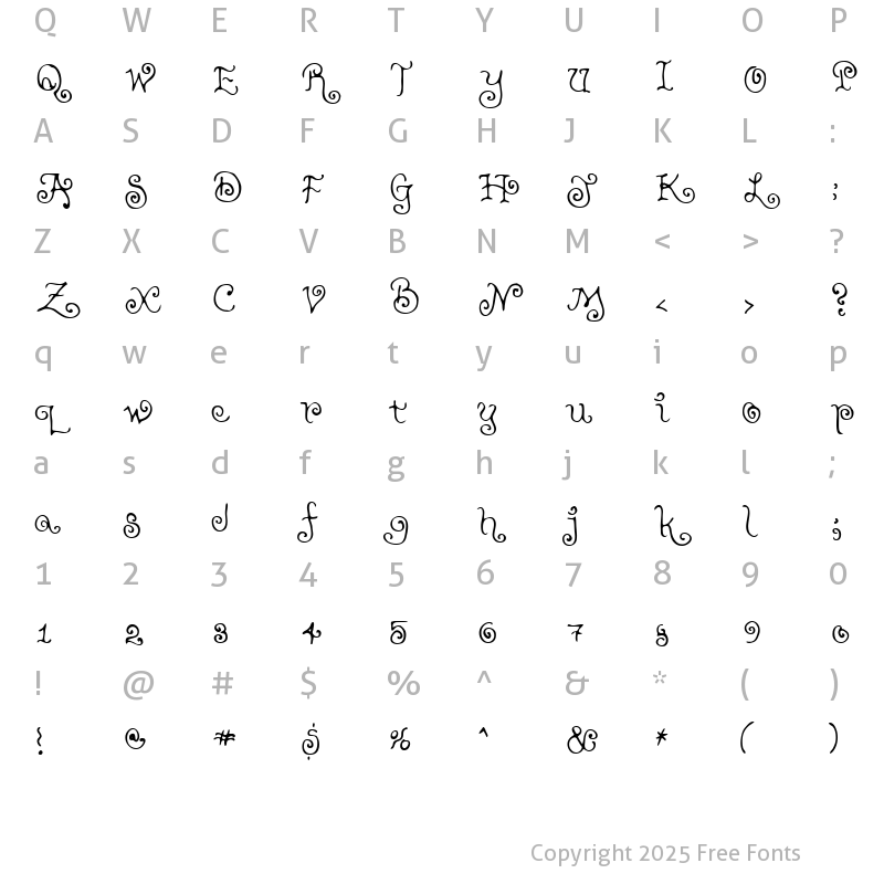 Character Map of Teenage Girl 2 Regular