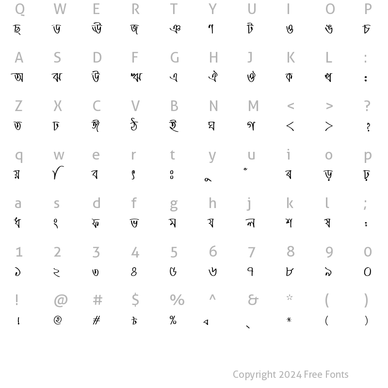 Character Map of TeeshtaAMJ Regular